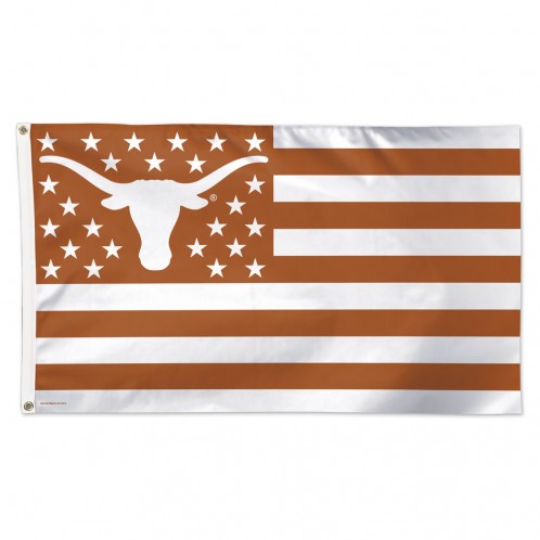 Texas Longhorns Flag 3x5 Deluxe Style Stars and Stripes Design - Special Order