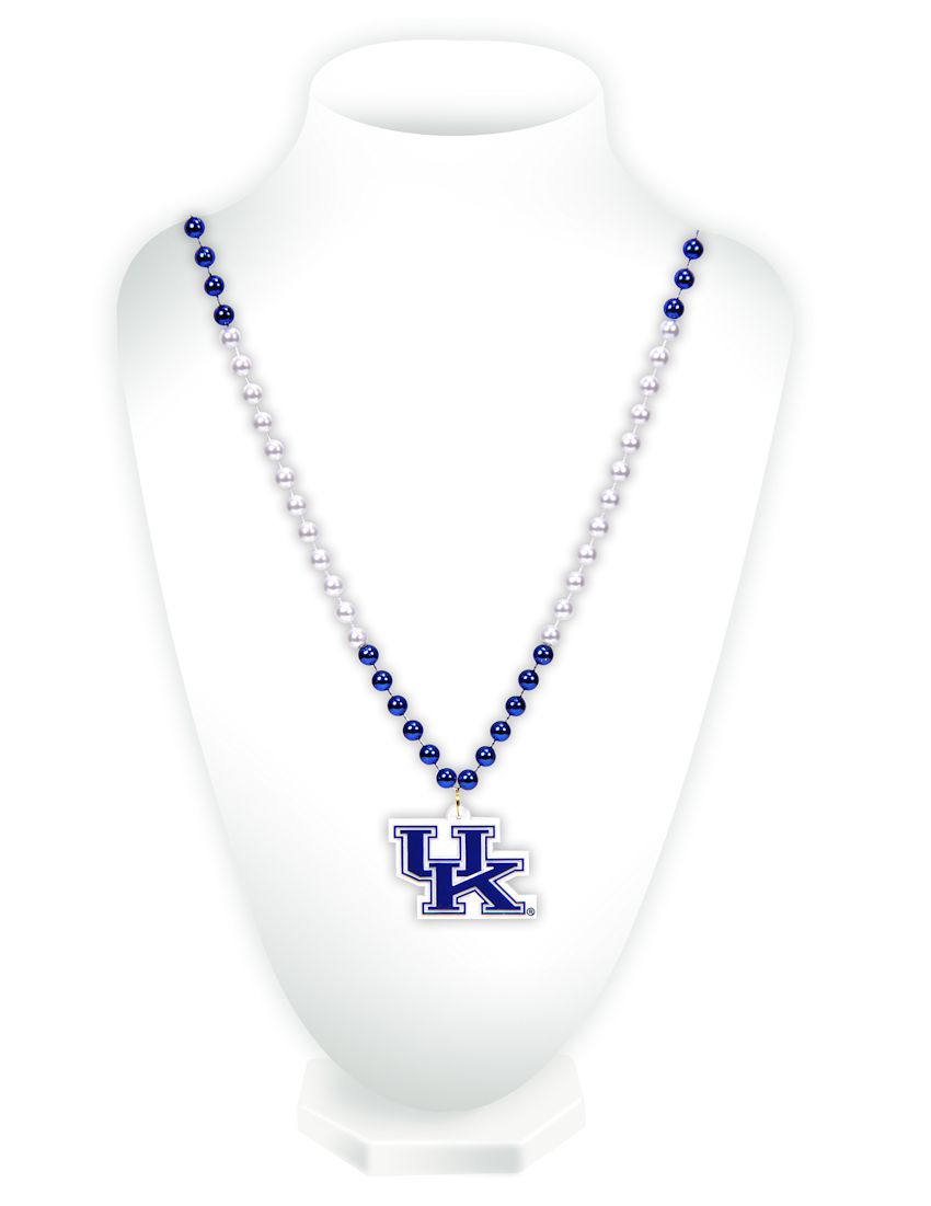 Kentucky Wildcats Beads with Medallion Mardi Gras Style - Special Order
