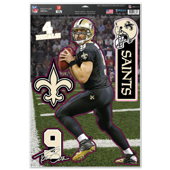 New Orleans Saints Drew Brees Decal 11x17 Multi Use - Special Order