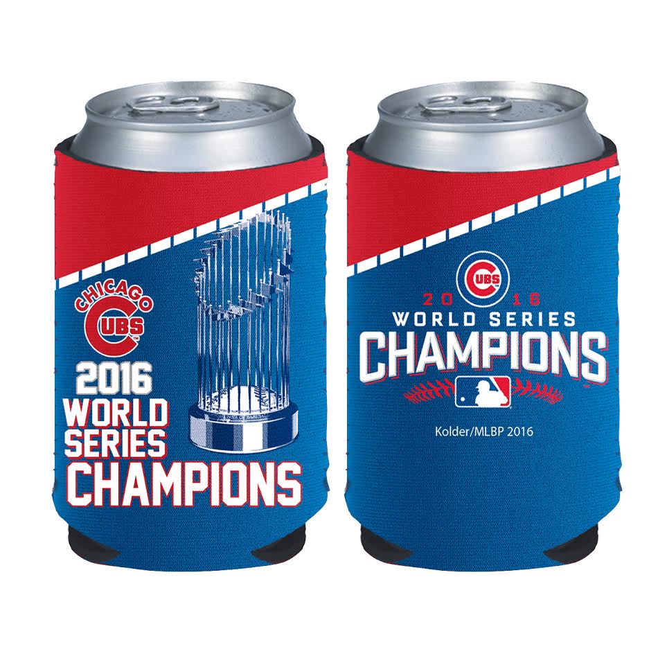 Chicago Cubs Kolder Kaddy - 2016 World Series Champs - Red & Blue Trophy Design