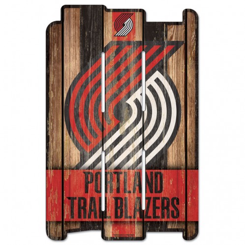 Portland Trail Blazers Sign 11x17 Wood Fence Style - Special Order