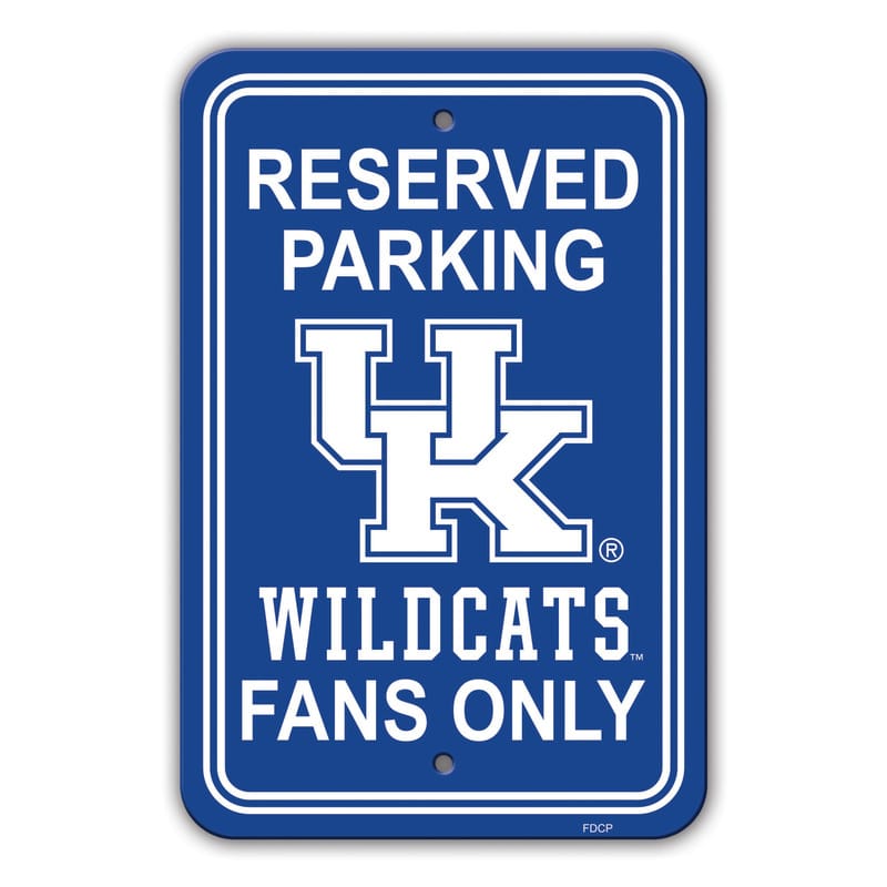 Kentucky Wildcats Sign 12x18 Plastic Reserved Parking Style CO