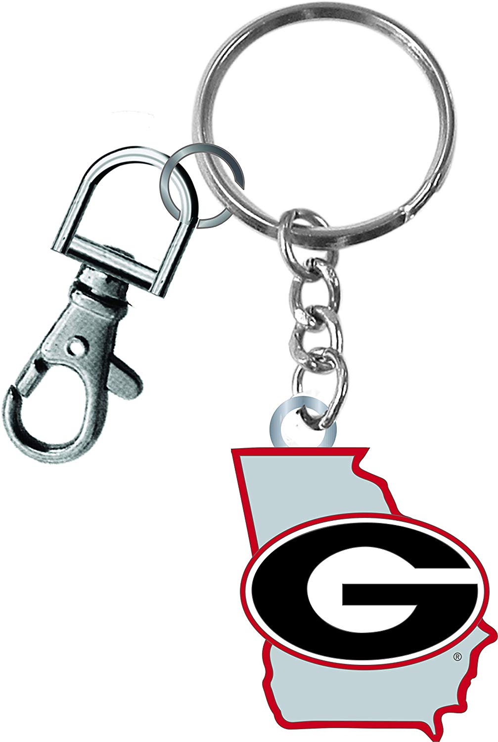 Georgia Bulldogs Keychain State Design - Special Order