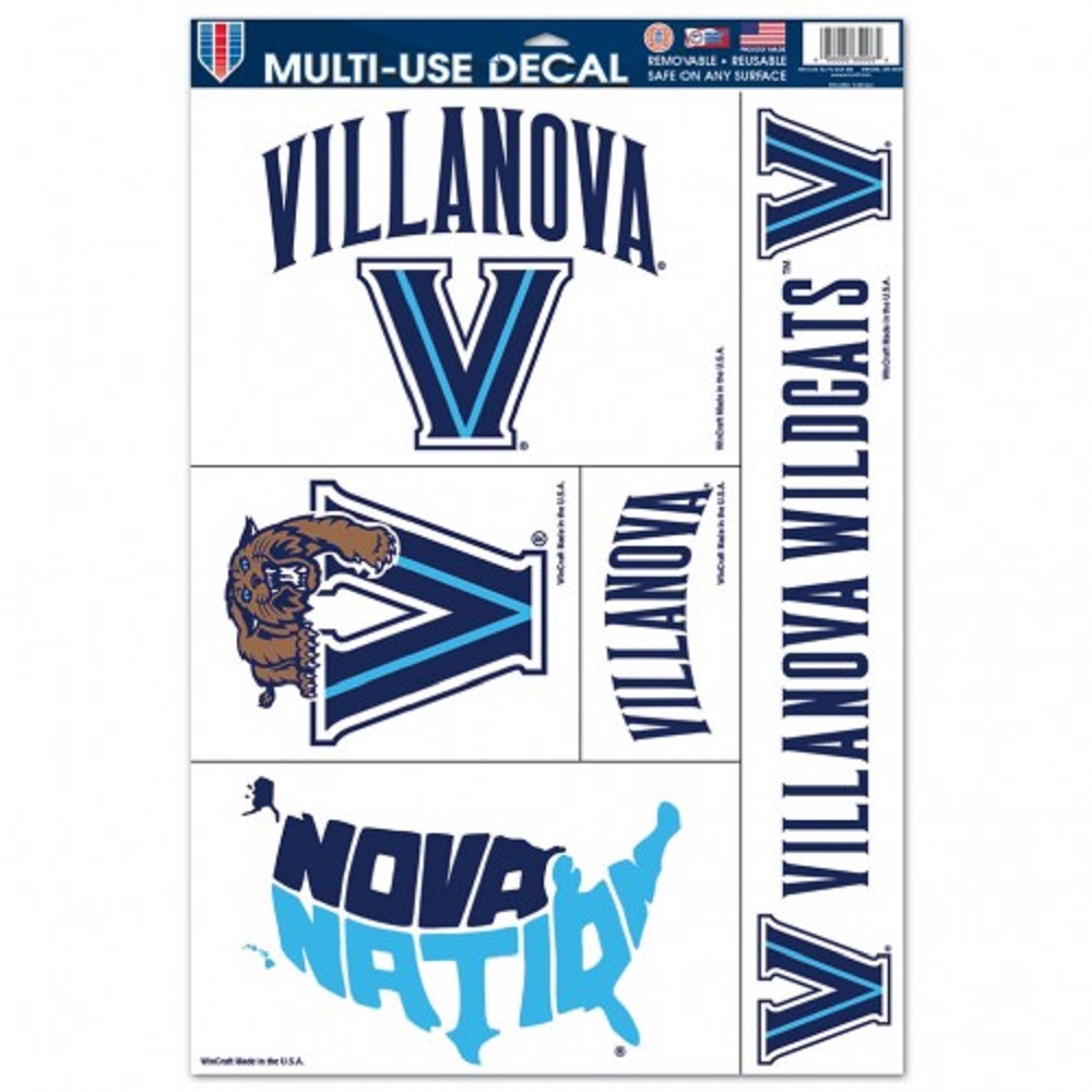 Villanova Wildcats Decal 11x17 Multi Use 5 Piece - Special Order