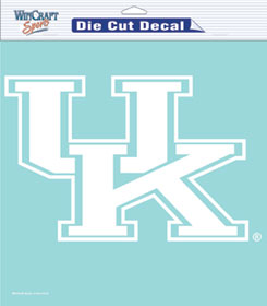 Kentucky Wildcats Decal 8x8 Die Cut White
