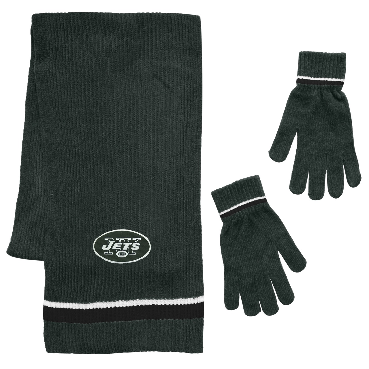 New York Jets Scarf and Glove Gift Set Chenille