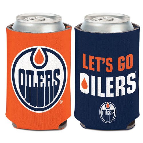 Edmonton Oilers Can Cooler Slogan Design Special Order