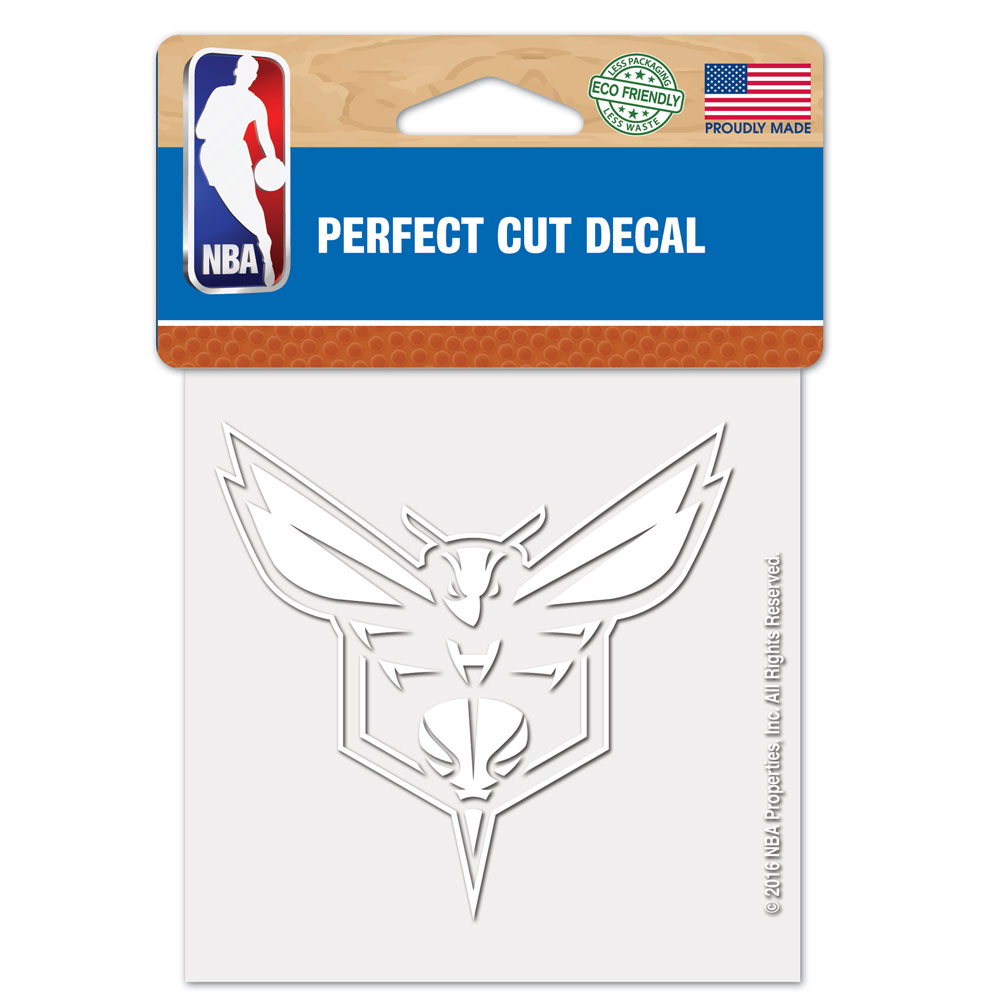 Charlotte Hornets Decal 4x4 Perfect Cut White - Special Order