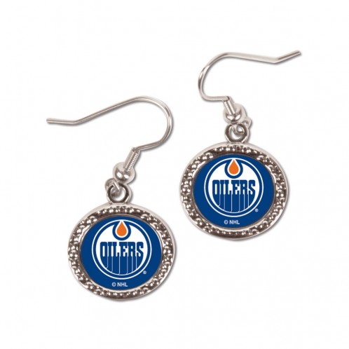 Edmonton Oilers Earrings Round Style - Special Order