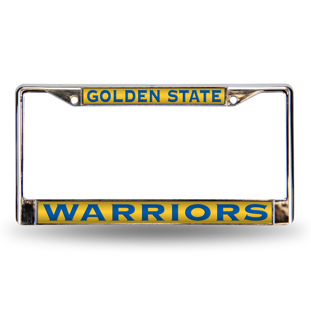 Golden State Warriors License Plate Frame Laser Cut Chrome - Special Order