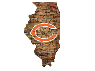 Chicago Bears Wood Sign - State Wall Art - Special Order