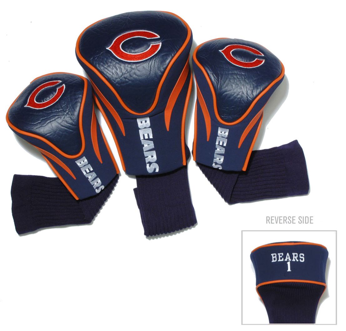 Chicago Bears Golf Club 3 Piece Contour Headcover Set - Special Order