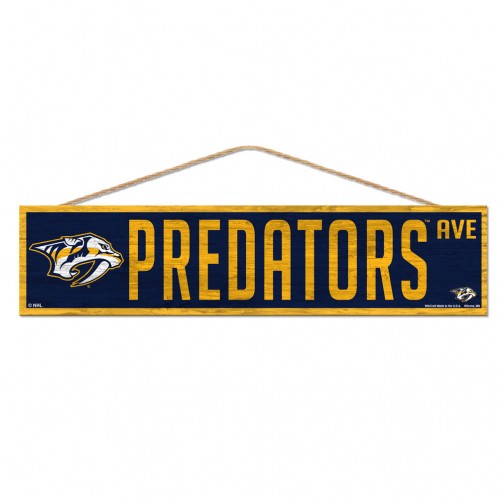 Nashville Predators Sign 4x17 Wood Avenue Design - Special Order