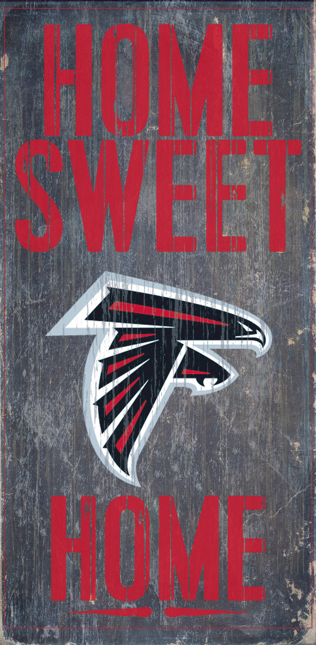 Atlanta Falcons Wood Sign - Home Sweet Home 6x12
