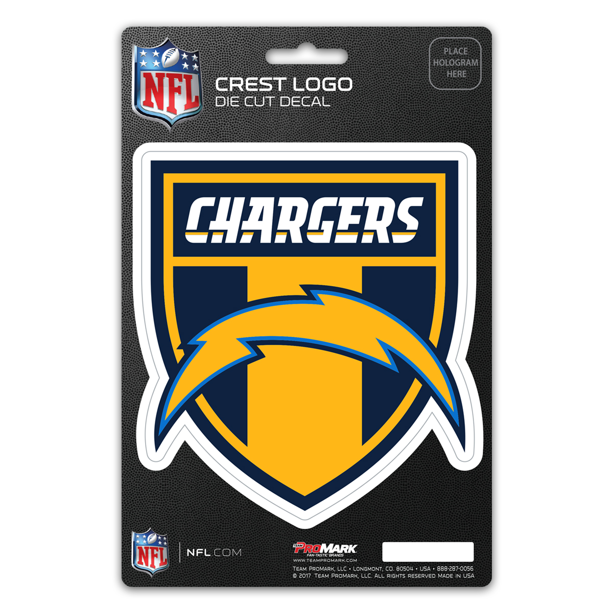 Los Angeles Chargers Decal Shield Design