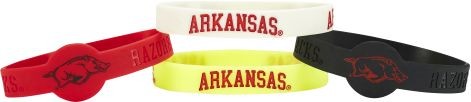 Arkansas Razorbacks Bracelets - 4 Pack Silicone - Special Order