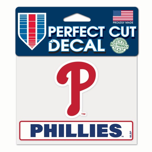 Philadelphia Phillies Decal 4.5x5.75 Perfect Cut Color - Special Order