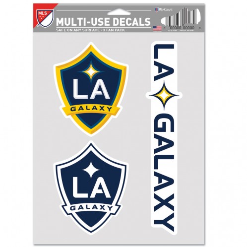 Los Angeles Galaxy Decal Multi Use Fan 3 Pack Special Order