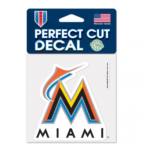 Miami Marlins Decal 4x4 Perfect Cut Color - Special Order
