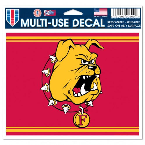 Ferris State Bulldogs Decal 5x6 Multi Use Color - Special Order
