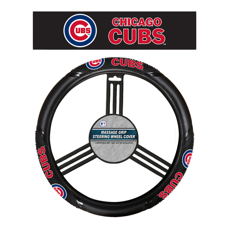 Chicago Cubs Steering Wheel Cover Massage Grip Style CO