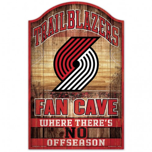 Portland Trail Blazers Sign 11x17 Wood Fan Cave Design - Special Order