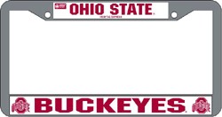 Ohio State Buckeyes License Plate Frame Chrome