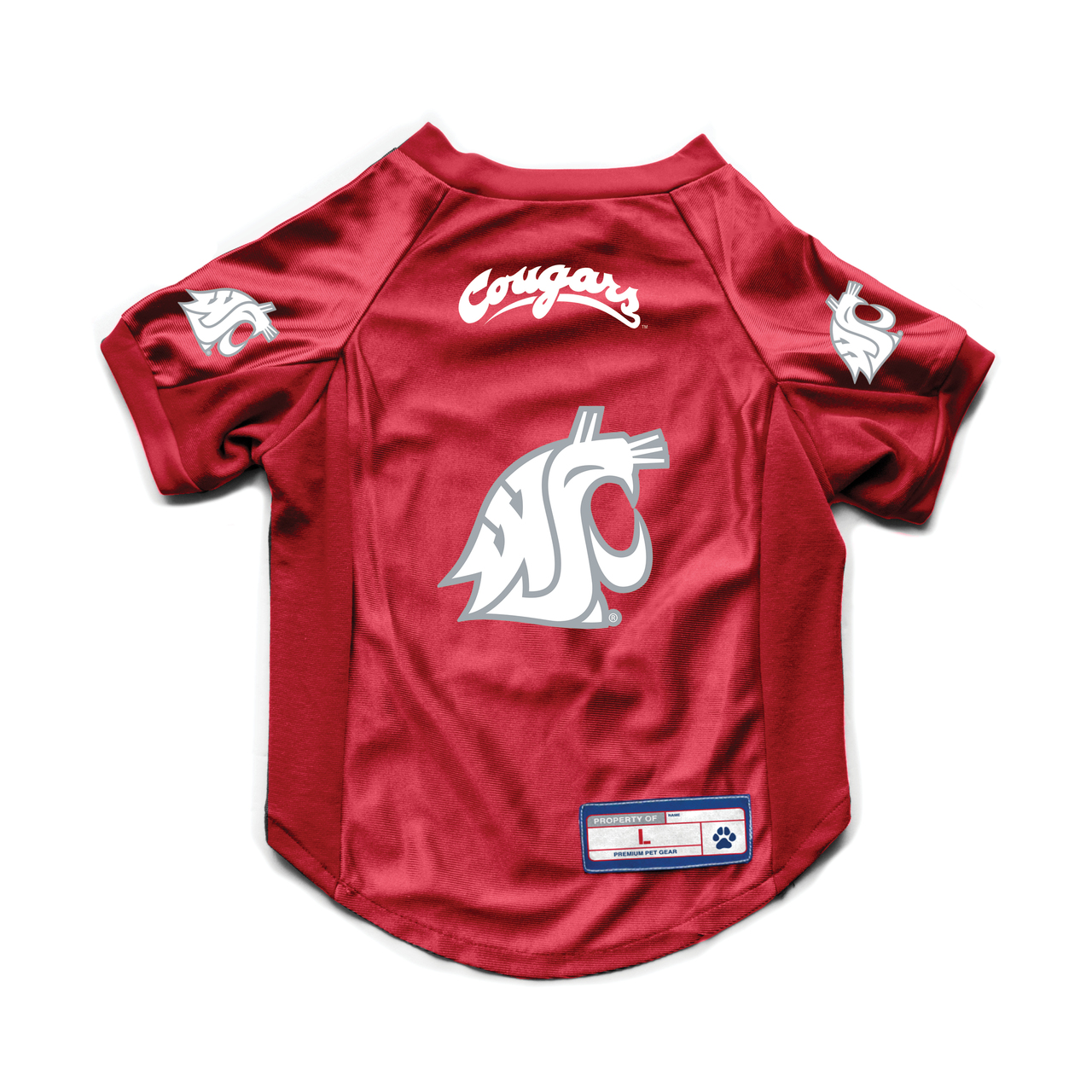 Washington State Cougars Pet Jersey Stretch Size Big Dog - Special Order