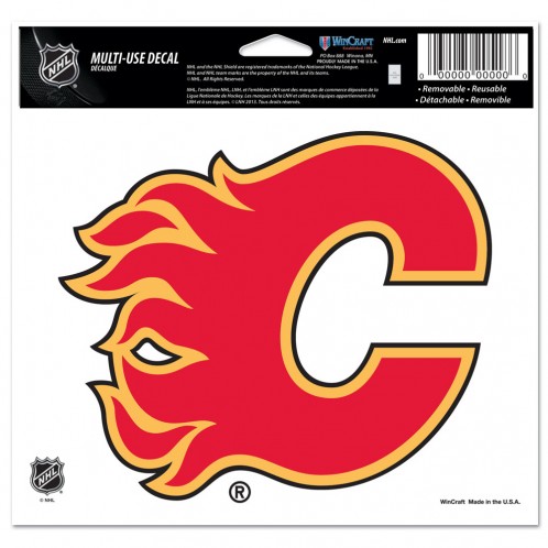 Calgary Flames Decal 5x6 Multi Use Color - Special Order