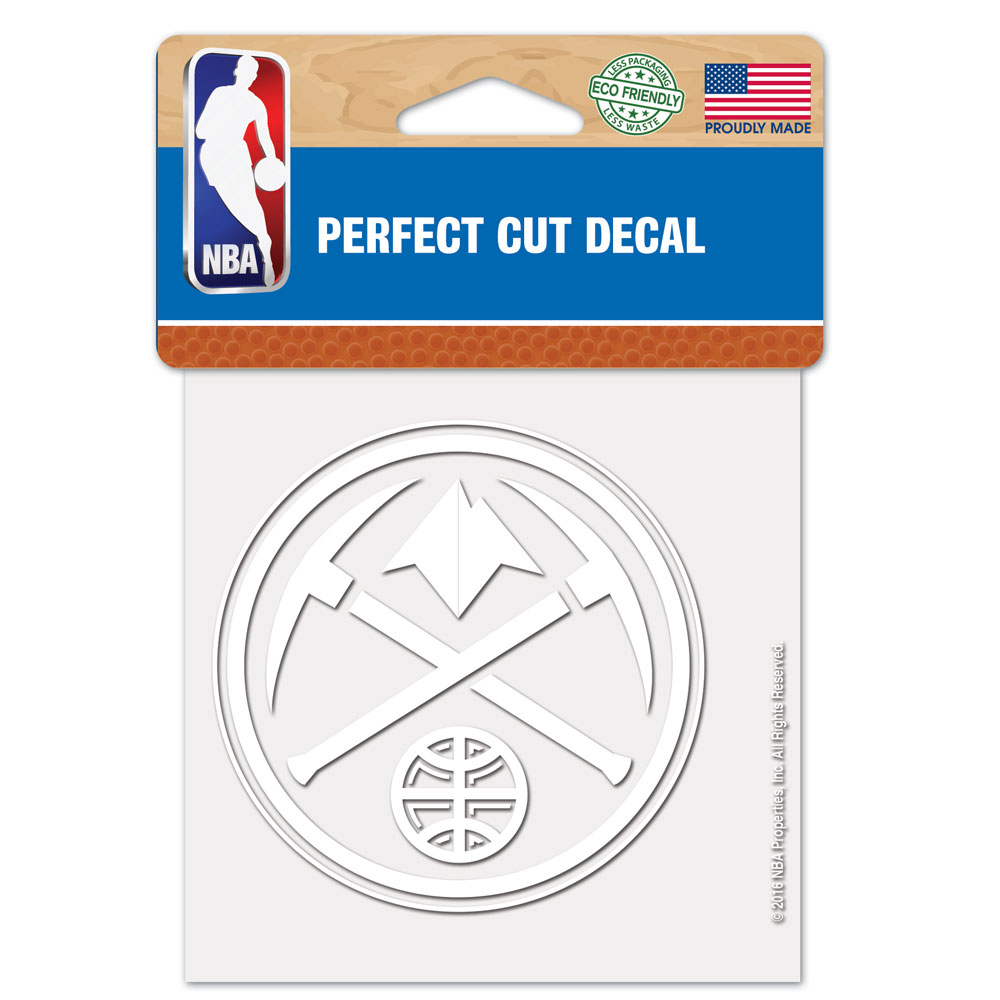 Denver Nuggets Decal 4x4 Perfect Cut White - Special Order