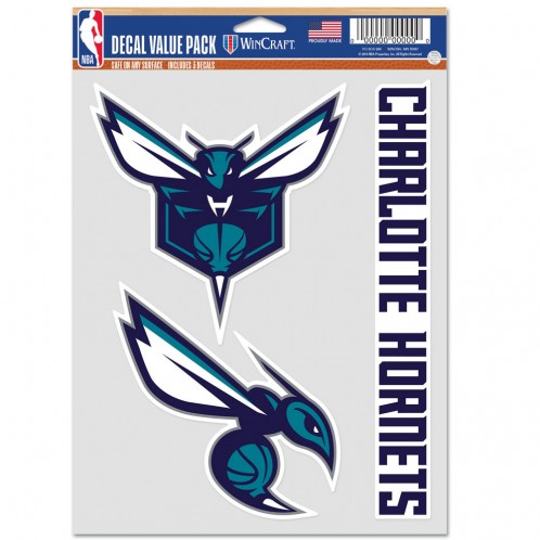 Charlotte Hornets Decal Multi Use Fan 3 Pack Special Order