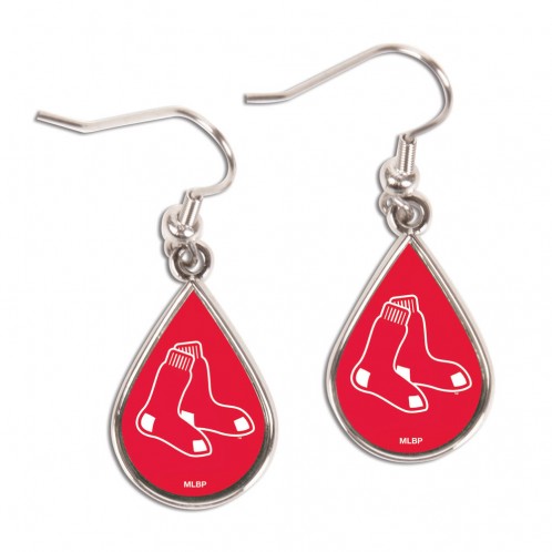 Boston Red Sox Earrings Tear Drop Style - Special Order