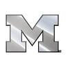 Michigan Wolverines Auto Emblem - Silver