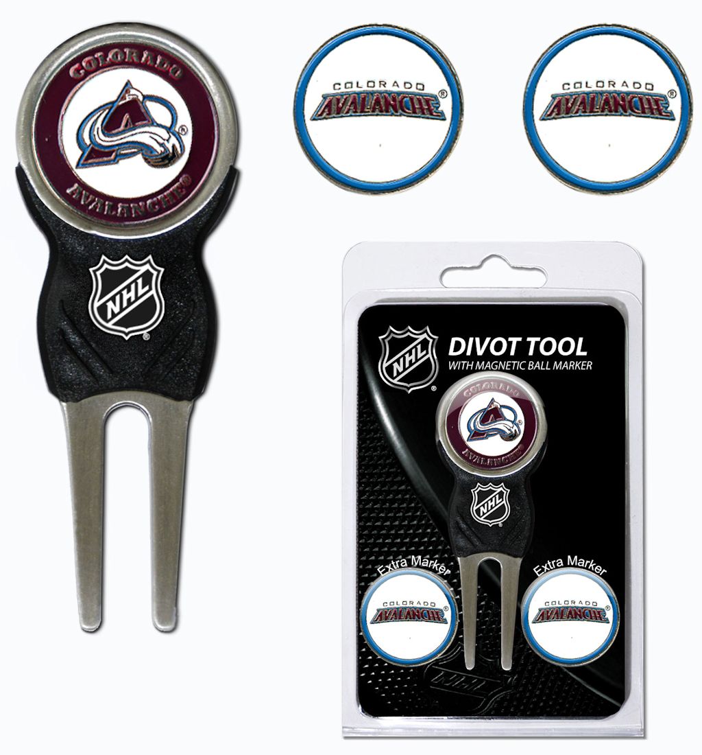 Colorado Avalanche Golf Divot Tool with 3 Markers - Special Order