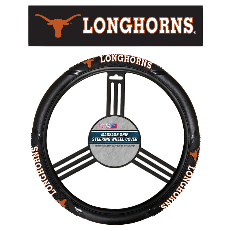 Texas Longhorns Steering Wheel Cover Massage Grip Style CO
