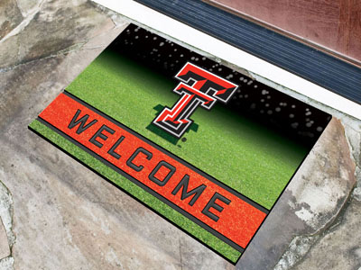Texas Tech Red Raiders Door Mat 18x30 Welcome Crumb Rubber - Special Order