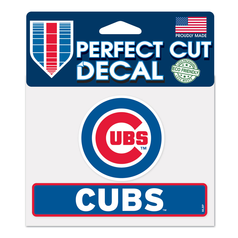 Chicago Cubs Decal 4.5x5.75 Perfect Cut Color - Special Order