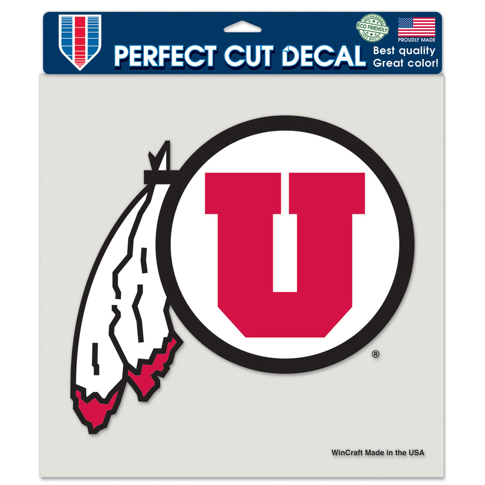 Utah Utes Decal 8x8 Perfect Cut Color