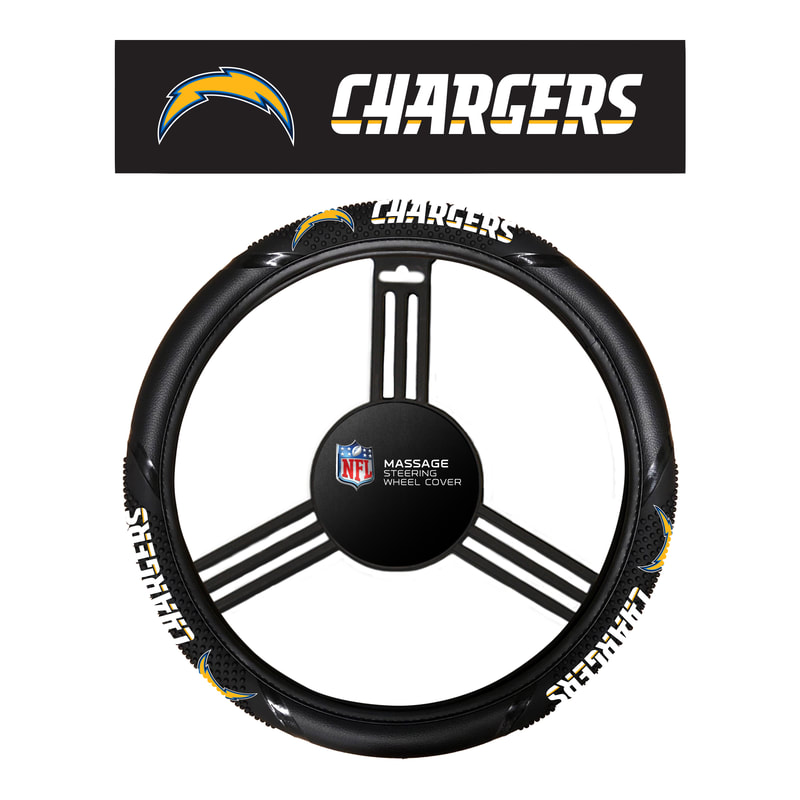 Los Angeles Chargers Steering Wheel Cover Massage Grip Style CO
