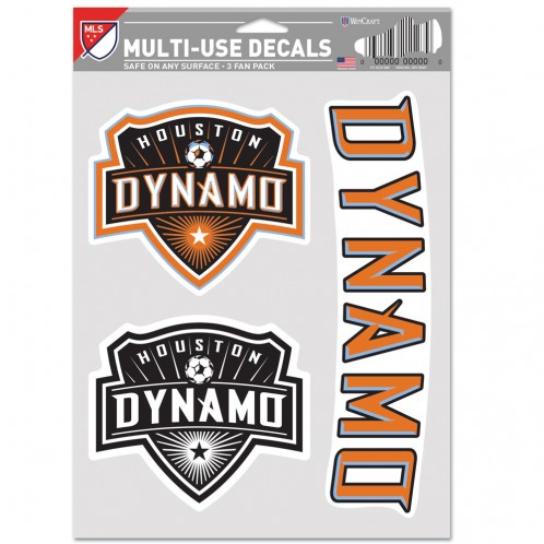 Houston Dynamo Decal Multi Use Fan 3 Pack Special Order