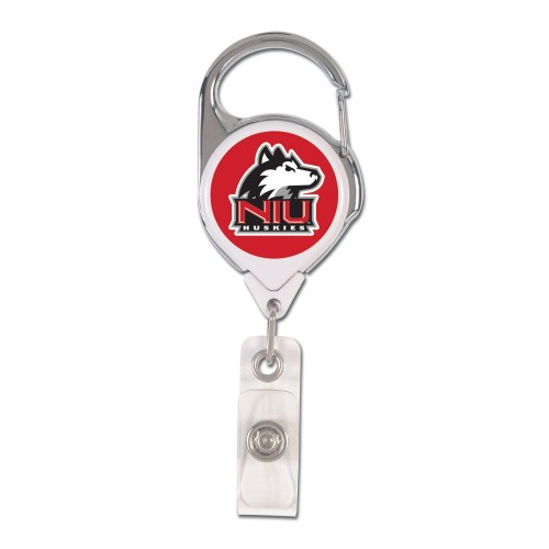 Northern Illinois Huskies Badge Holder Premium Retractable - Special Order