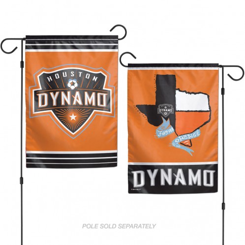 Houston Dynamo Flag 12x18 Garden Style 2 Sided - Special Order