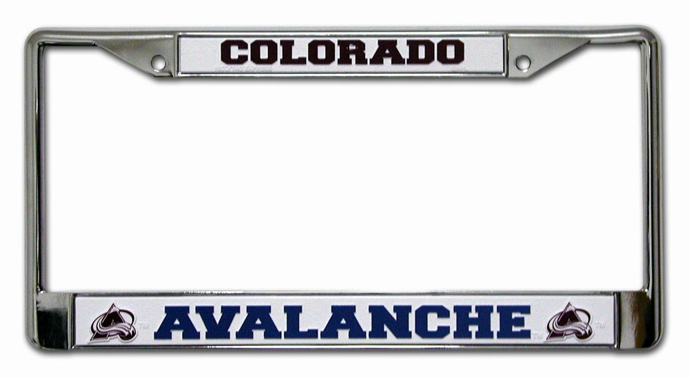 Colorado Avalanche License Plate Frame Chrome