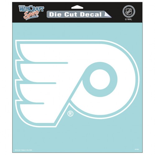 Philadelphia Flyers Decal 8x8 White