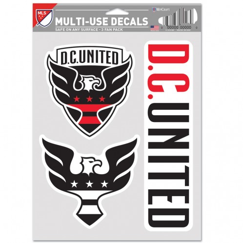 DC United Decal Multi Use Fan 3 Pack Special Order