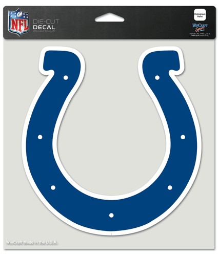 Indianapolis Colts Decal 8x8 Die Cut Color