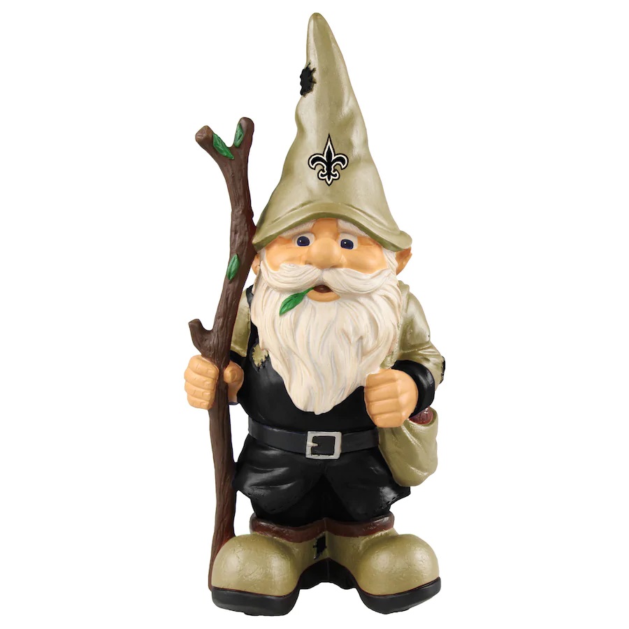 New Orleans Saints Gnome Holding Stick