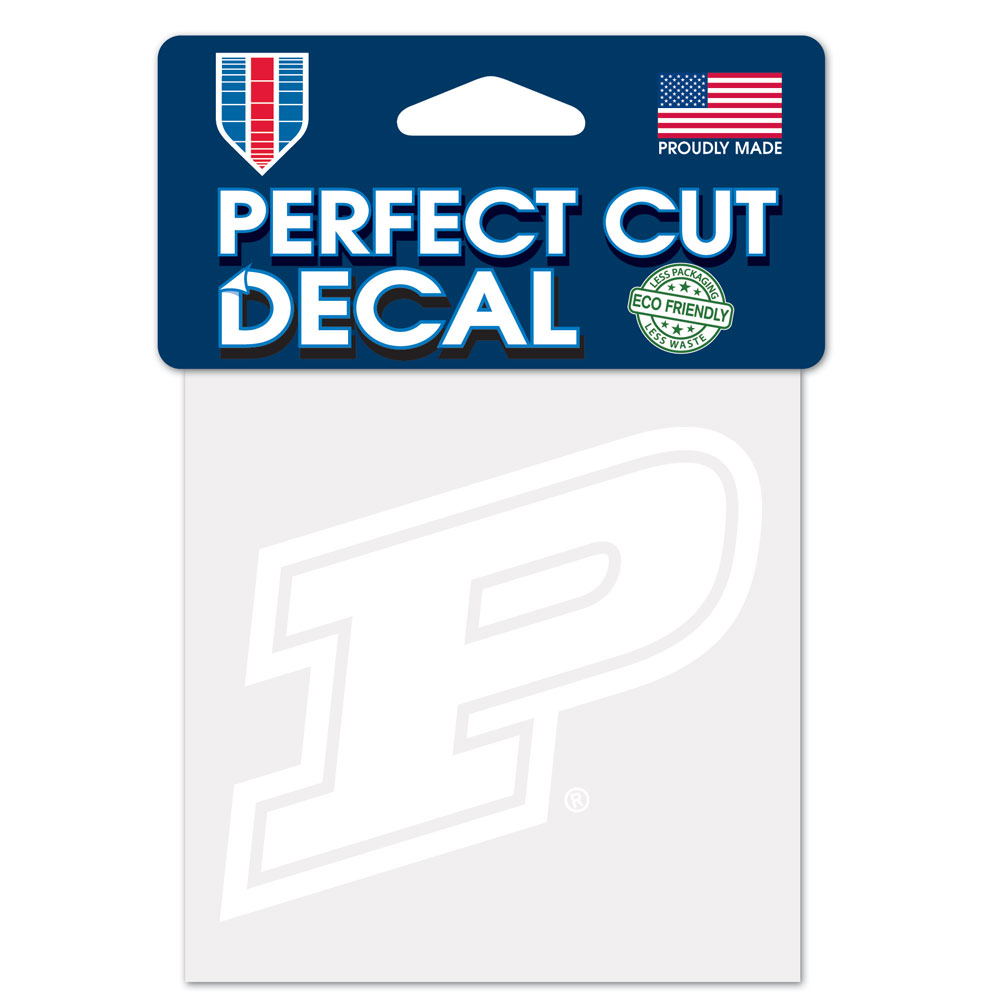 Purdue Boilermakers Decal 4x4 Perfect Cut White - Special Order
