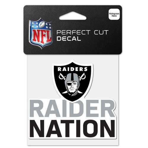 Las Vegas Raiders Decal 4x4 Perfect Cut Color Slogan - Special Order