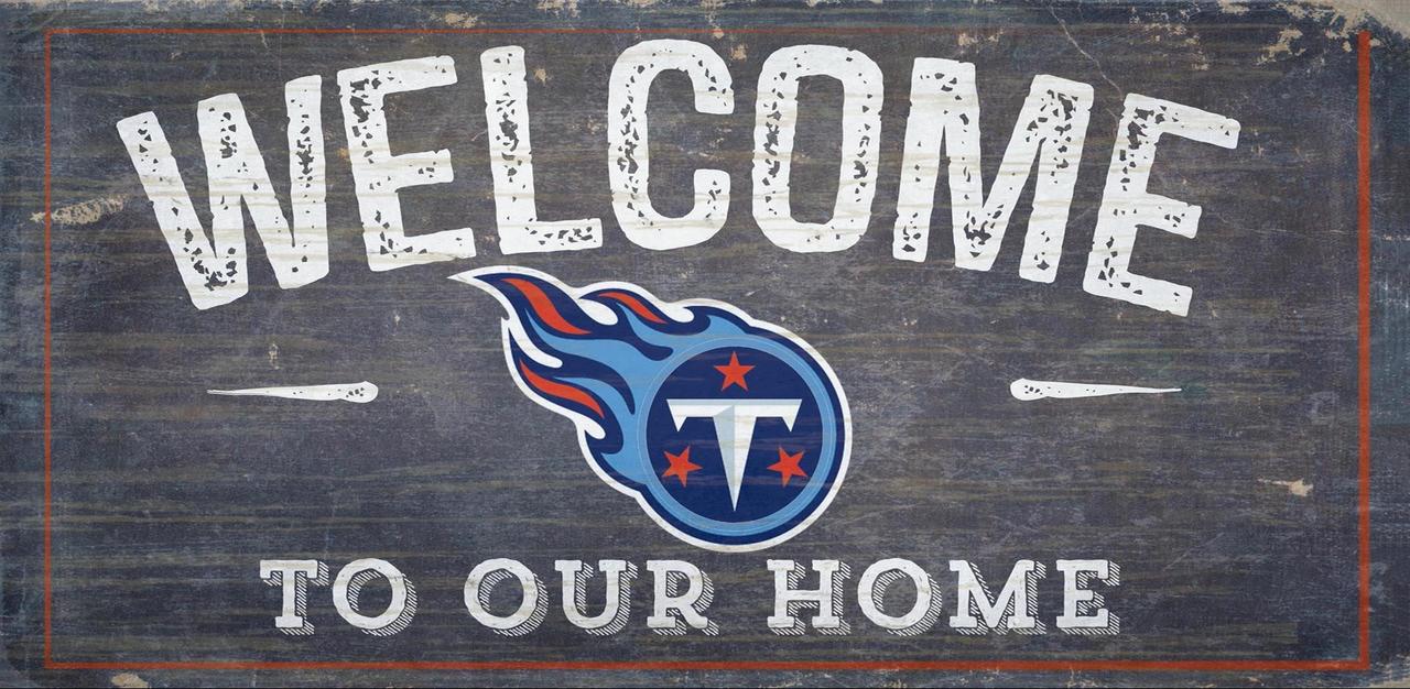 Tennessee Titans Sign Wood 6x12 Welcome To Our Home Design - Special Order